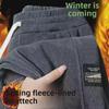 Men's Corduroy Plus Size Velvet-Lined Sweatpants - Warm, Loose, Cuffed, Versatile Fall/Winter Casual Wear for Students