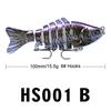 10cmLure Fishing Bait Plastic Hard Bait15.5gwith Packaging7Multi-Section Fish Imitation Bait HS001