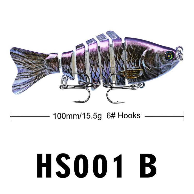 10cmLure Fishing Bait Plastic Hard Bait15.5gwith Packaging7Multi-Section Fish Imitation Bait HS001
