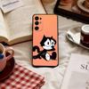 Vintage Felix the Cat Phone Case For Samsung S25,S24,S21,S22,S23,S30,Ultra,S20,Plus,Fe,Soft Black Cover