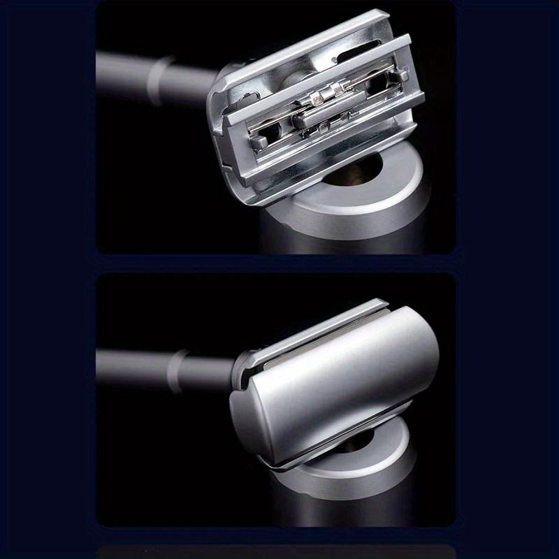 Adjustable Safety Razor Double Edge Classic Mens Shaving Mild To Aggressive 1-6 File Hair Removal Shaver It with 5 Blades