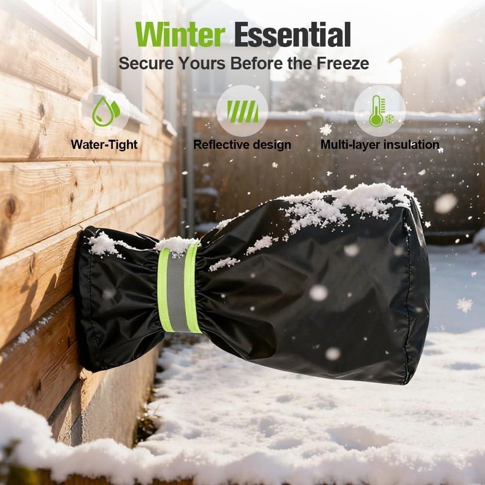 Winter Outdoor Faucet Cover, 2026 New Outdoor Faucet Frost-Proof Cover, Pipe Insulation Waterproof Protective Cap (3-Pack)