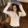 Autumn/Winter Pure Desire Spicy Girl Cotton Long-Sleeve Slimming T-shirt - Women's Versatile Flattering Top