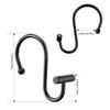 12Pcs Shower Curtain Hooks Rustproof Corrosion Resistant Strong Load-bearing Curtain Rings S-Shaped Electroplated Curtain Hooks