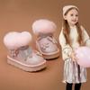 Children's Warm Snow Boots Baby Thick Velvet Crystal Boots Little Girl Thick Cotton Shoes