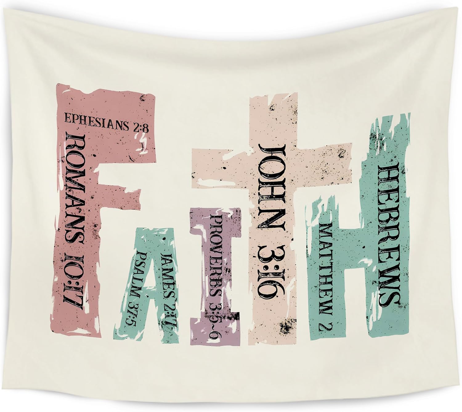 Floral Christian Tapestry, Be Still And Know That I Am God Christian Tapestry Wall Hanging, Religious Bible Verse Wall Blanket 70x100CM