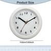 Bathroom Clock Minimalist with Suction Cup Wall Silent for Household Restroom Living Room