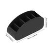 1pc PU Remote Control Holder with 5-Compartment Storage Box, Multi-Function Desktop & Bedside Organizer for TV Remote, Media