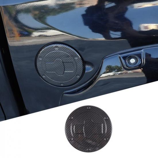 ABS Carbon Fuel Tank Cover Gas Tank Gate Cap Trim For Toyot-a Tundra 2007-