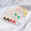 Elegant Alloy Geometric Asymmetrical Mushroom Earrings For Women In Fashionable Colors