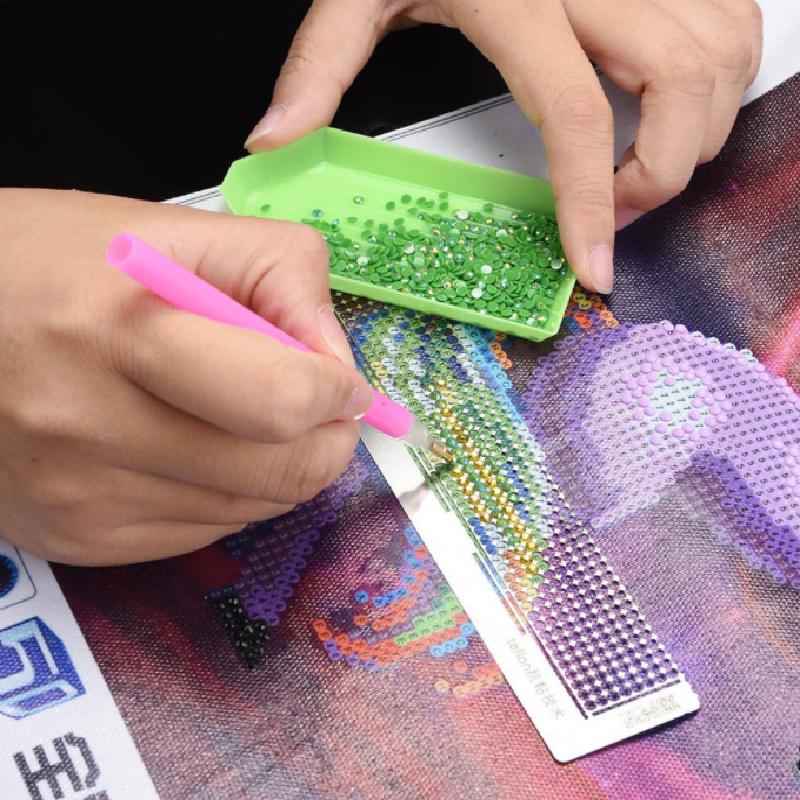 DIY 5D Diamond Painting Tools Stainless Steel Mesh Ruler Square Round Beads Drawing Ruler Diamond Embroidery Accessories