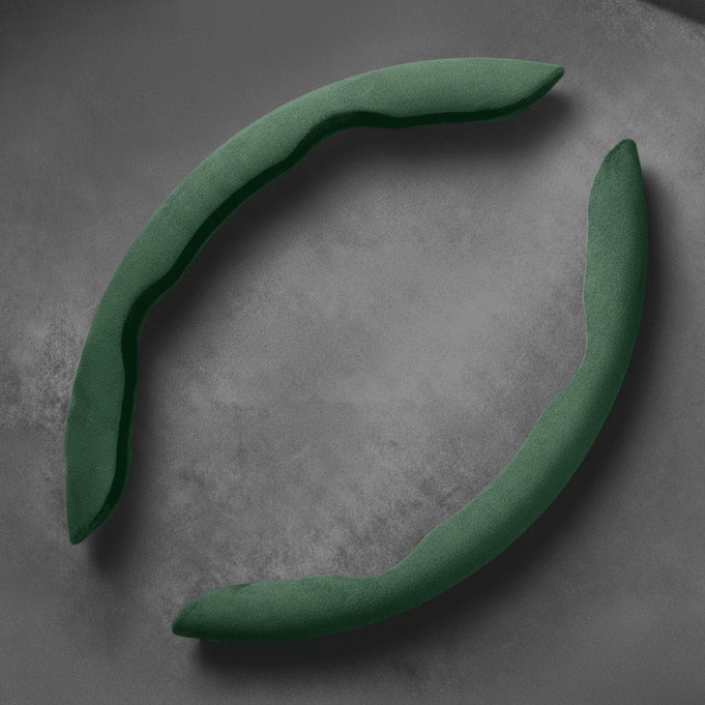 2pcs Luxury Steering Wheel Cover Breathable Material Anti-Slip Cover  All-Weather Driving