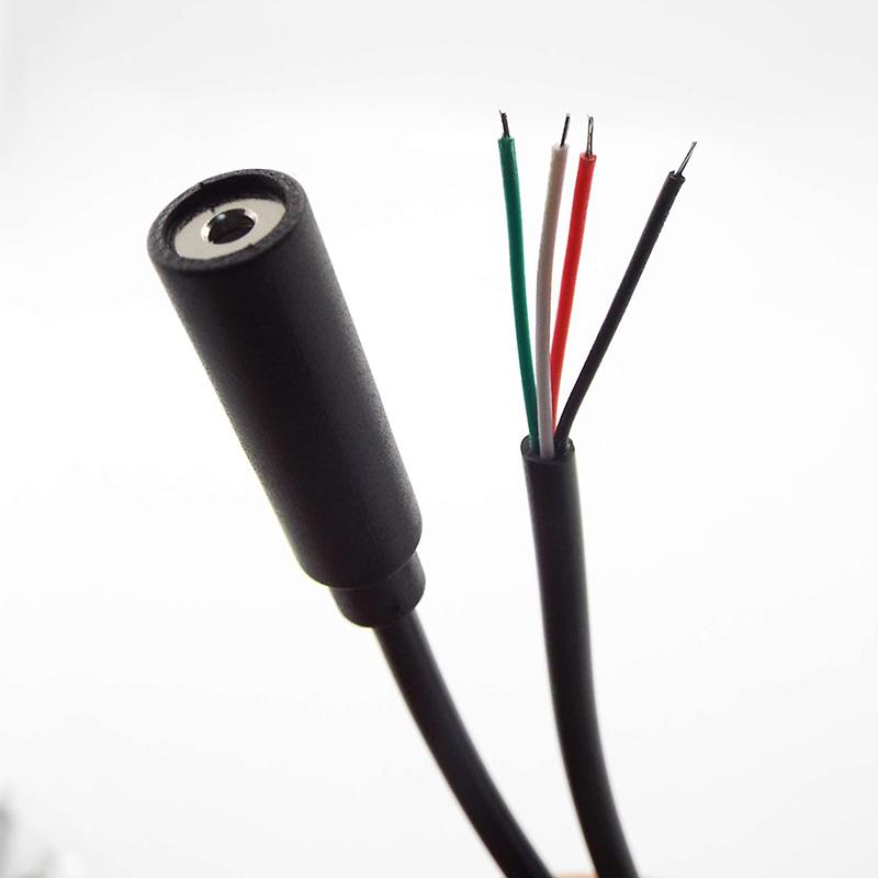 

Кабель-адаптер для ремонта аудио, 2,5 мм, штекер, гнездо, моно, 3-полюсный, 4-полюсный, стерео аудио провод, разъем, удлинитель кабеля, сделай сам 2.5mm 4pole female