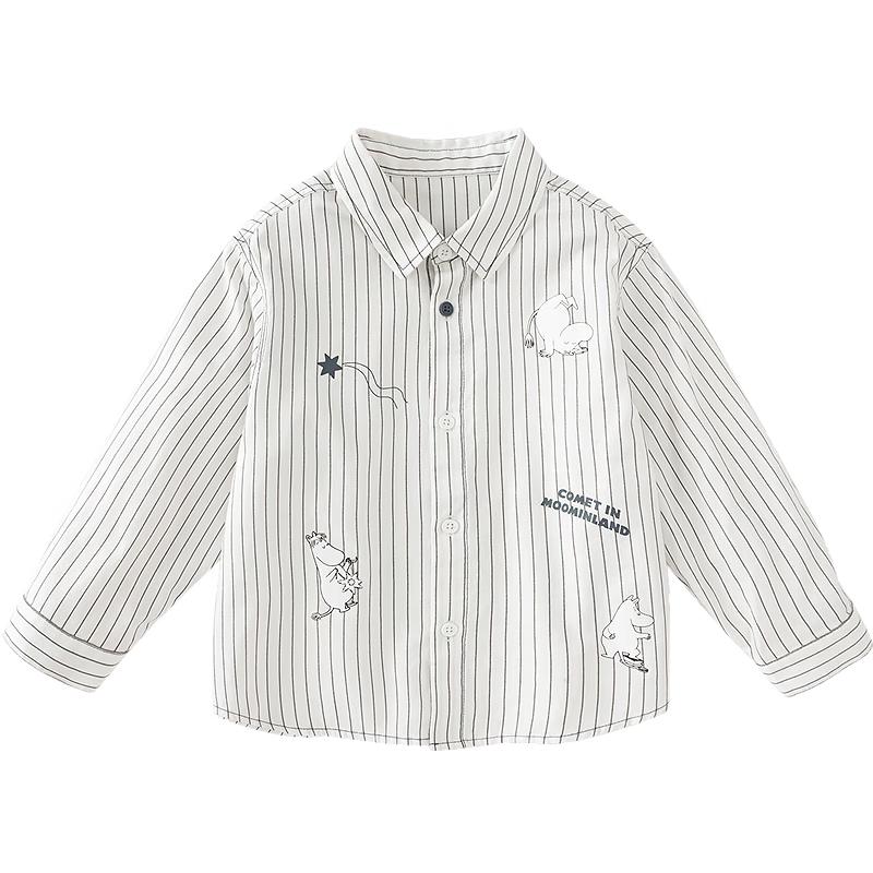 Minibala Moomin Collaboration Boys Striped Long-Sleeve Shirt 150