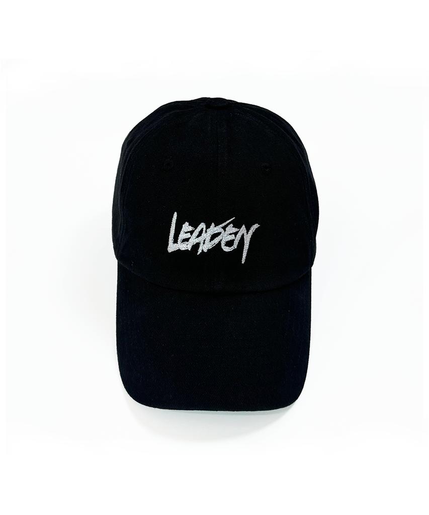 LEADEN Vintage Washed Calligraphy Ball Cap [Black]