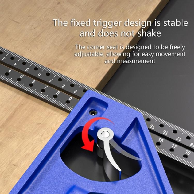 Strong Combination Square Tool Accuracy Multiple -Angles Rulers with Build -in Holes & Positioning Marks for Construction