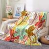 Büffelkaros Ahorn Flanell Decke Weiche Überwurfdecke Blätter Eicheln Kürbisse Libelle Schmetterling Sofa Bett Dekor Halloween Geschenke