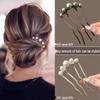 Elegant Pearl & Jade Hairpin Comb – U-Shaped Styling Tool for a Chic Look