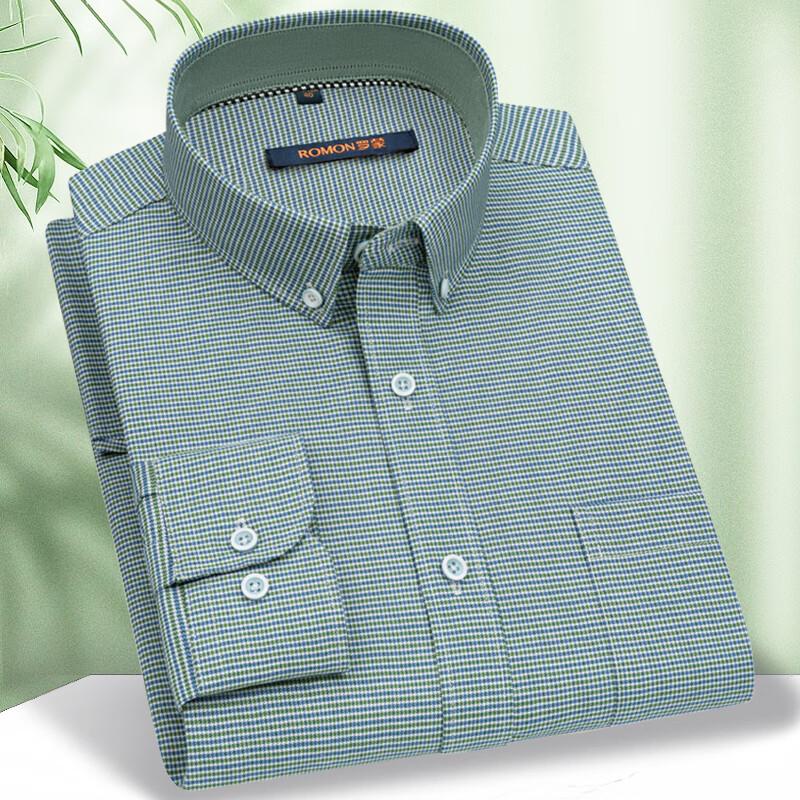 Luomeng Herren Business Casual Langarmhemd