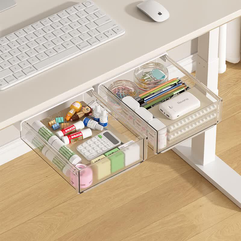 Under-Desk Hidden Drawer Organizer