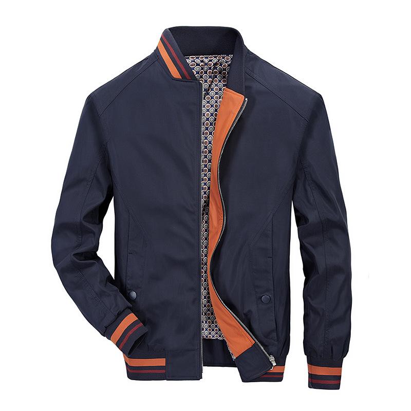 Jacket Men's Spring and Autumn New Men's Jacket Large Size Loose Baseball Collar Casual Clip