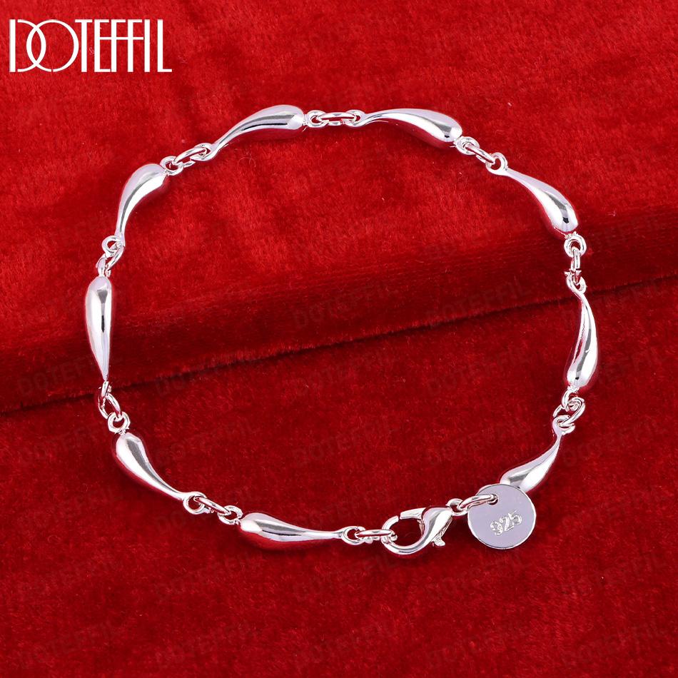 Bracelet Larme en Argent Sterling 925 Bijoux de Mariage