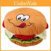 Cartoon Hamburger Plush Pillow With Short Pile Fabric For Children Lounge And Decor