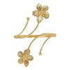 European and American Personalized Retro Women's Armband with Small Pink, White, and Green Flower Design