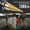 4-32mm 4-20mm HighSpeedSteelTitaniumCoatingStep Drilling High Speed Steel Metal Wood Hole Cutting Tool Cone Drilling Tool Safety