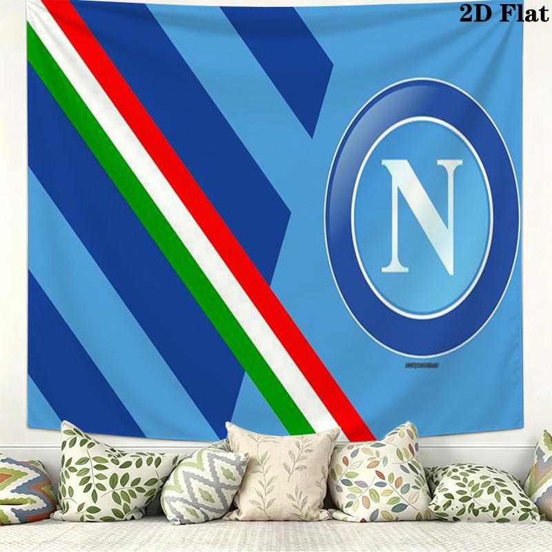 SSC Napoli Wall Tapestry Aesthetic Wall Hanging Printed Fabric Blanket Decorative Tapestries for Bedroom Living Room Home Decor
