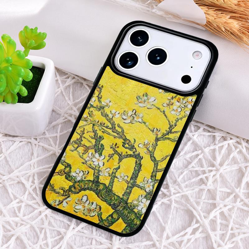 Blossoming Almond Tree Phone Case for iPhone 17 Air 16 15 11 12 14 13 Pro Max Shockproof Cover