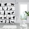 Rideaux de bain animaux dessin animé, housse de baignoire, douche avec crochets