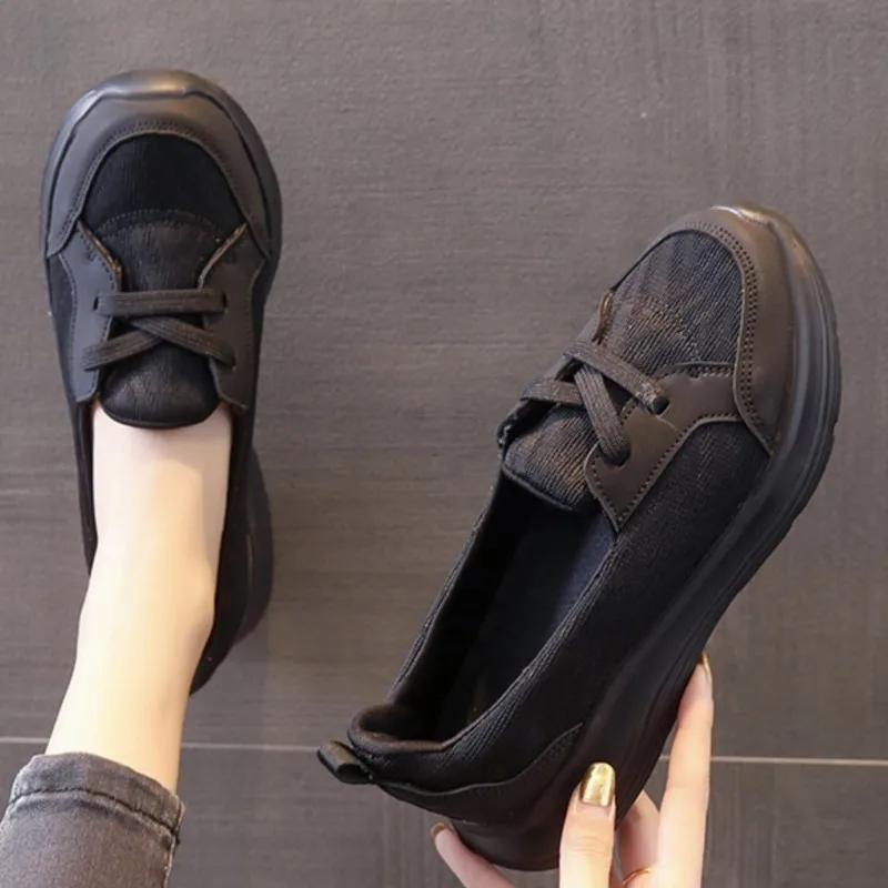 Women Daily Leisure New Loafers Flats Cushioning Durable Soft Outsole Breathable Sneakers Comfy Stylish Anti-Slip Flat Shoes