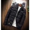 Men Winter Warm Thick Jacket Casual Parkas Hoodie Cotton Solid Color Zipper Warm Korean Style Fitness Fashion Men's Coat