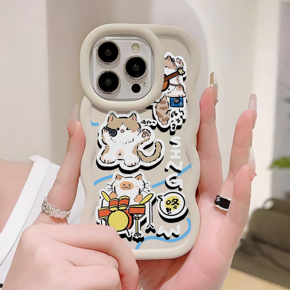 Pouzdra na mobilní telefony pro iPhone 11 13 XR 15 Pro Max 12 14 Pro Max Pouzdro pro iPhone 16 7 Plus 8 Plus XS Max 15 Plus Macaron Cartoon Roztomilé proti pádům Voděodolné