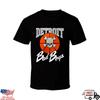 Detroit Bad Boys T-shirt Grafica Retro con Teschio Basket Uomo Cotone