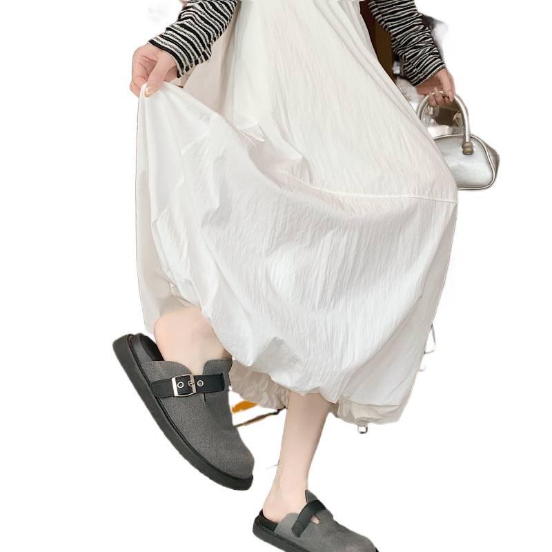 A-Linien-Rock mit hoher Taille in Übergröße - Unifarben, Lang, Vielseitig, Schlankmachend, Frühjahrs-/Sommerdesign für Damen