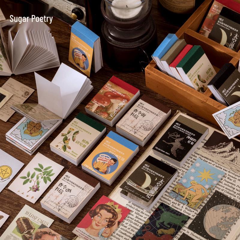 Retro Library Series: Plant & Starry Sky Journal Stickers Old Picture Gallery