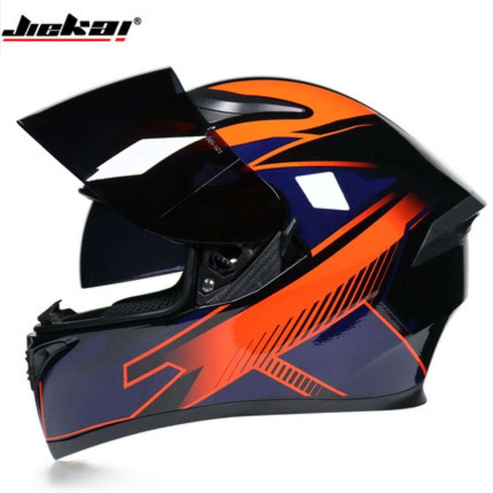 Double Lens Motorcycle Helmet Men's Off-Road Running Helmet Electric Vehicle Women's Winter Full Cap Full Helmet