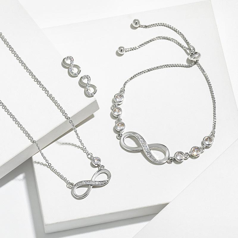 8 Characters Love Infinite Necklace, High-End Simplicity Mobius Infinite Symbol Necklace