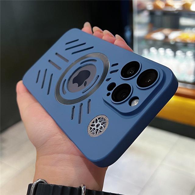 For iPhone 15 Pro Max Luxury Magsafe Magnetic Color PC Frame Phone Case For iPhone 11 12 13 14 Plus Lens Protective Cover