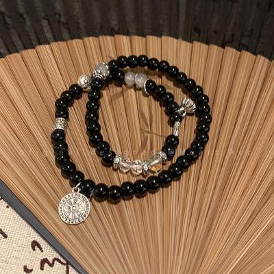 New Chinese-style Mountain Ghost Flower Beaded Double-layer Bracelet Women's National Style Retro 2025 New Bracelet Personalized Versatile Jewelry