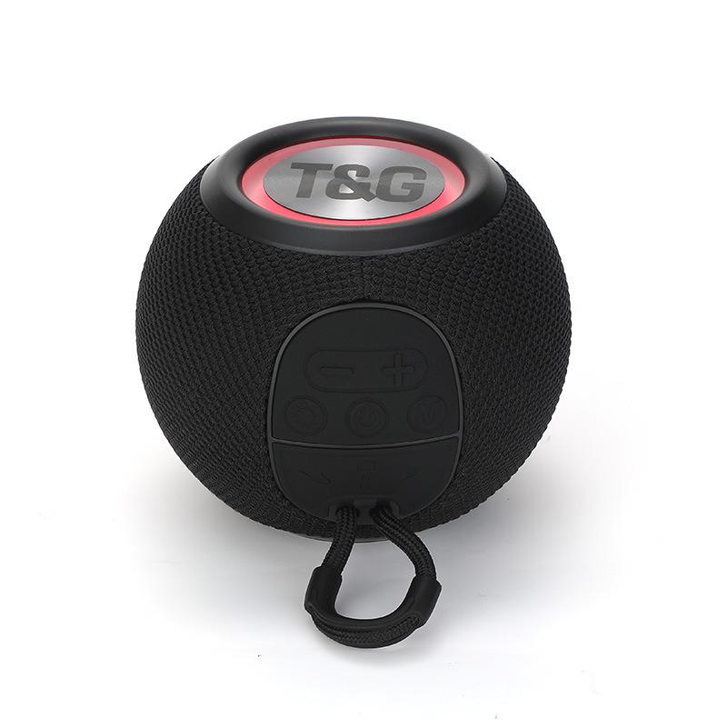 TG337 Portable Bluetooth Speaker with Seven-Color Lights, Heavy Bass, Fabric, Card Slot, and Outdoor Capability