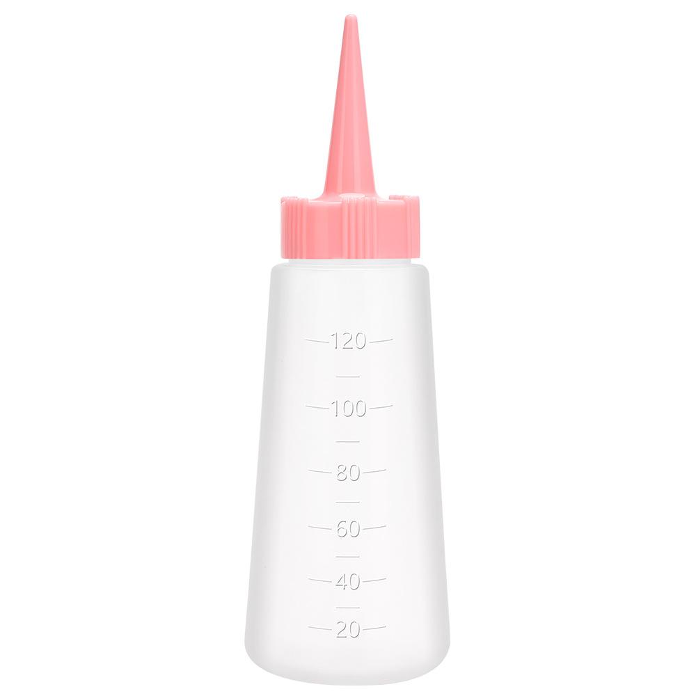 Needle Nosed Dry Cleaning Bottle, Comb Tooth Bottle, Coloring Hair Care Pot, Graduated Bottle