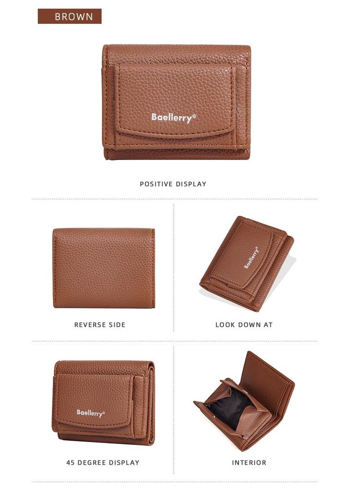Women's Baellerry Japanese High-End Tri-Fold Wallet & Coin Purse