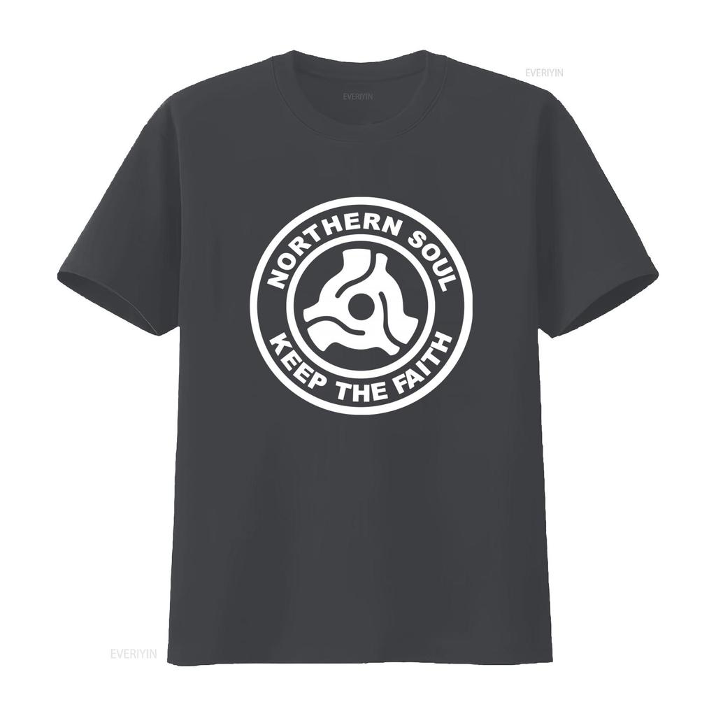 Northern Soul Keep The Faith Retro Disco Music T Shirt for Men Comfortable Cotton Loose Fit vintage Washed Soft Stylish