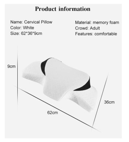 Medical Ergonomic Sleeping Cervical Orthopedic Neck Bed Memory Foam Pillow For Sleeping
