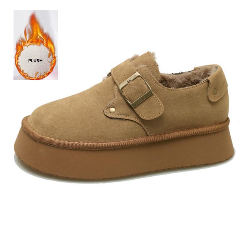 Fashion Fashionable Versatile Women Platform Thick Shoes 2025 Autumn Winter Female Casual Flat Shoes Round Toe Shallow Mouth Women Shoes