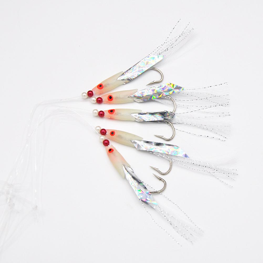 Bait Jigs Fishing 0.5mm/80mm Supporting String 3/0# 5 Pcs/Pack
