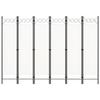 VidaXL Cloison de séparation 6 panneaux Blanc crème 240x180 cm